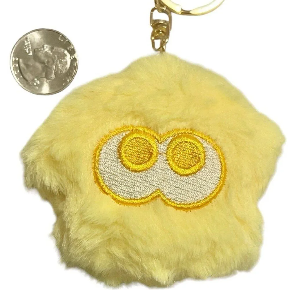 Splatoon Squid Inkling Chibi Plushie Keychain w Clip and Keyring in Yellow
